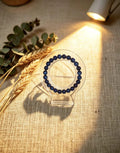 Deep Blue Tiger’s Eye Beaded Bracelet • 8.5mm • Focus & Inner Strength
