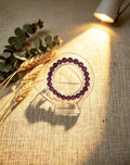 Deep Amethyst Beaded Bracelet • 8.8mm • Timeless Calm